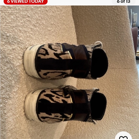 Roberto Cavalli Lightning Bolt Pony Hair High-Top Sneakers Size 41 EUC Run Small - Picture 4 of 12